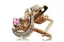 Vintage style Earrings Amethyst Original Vintage 14K Rose White Gold vec093rw